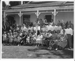 Barlow family reunion and Grandma Laura Barlow's House, 1950s