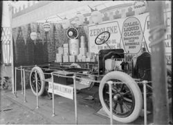 Gravenstein Apple Show exhibit, about 1915 in Sebastopol, showing display of Standard Oil Company