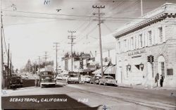 Downtown Sebastopol, California, 1956