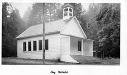 Joy School, a one-room wooden country school located in the Occidental area
