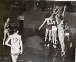 Analy High School basketball B team of 1949-50--Analy Tigers vs Napa