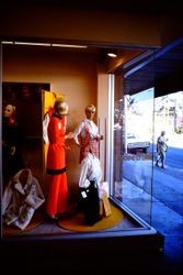 Mode O' Day dress shop and other business along North Main Street, Sebastopol, California, 1970
