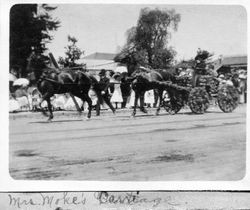 Mrs. Moke's decorated carriage in the Santa Rosa Carnival Parade, May 1910