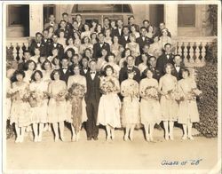 Analy Union High School Graduation Class of 1928 on the steps of the original Analy high school