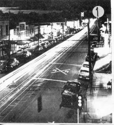 Sebastopol North Main Street at night in 1950