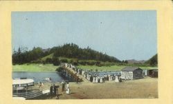 Boat landing on Russian River, Cal