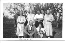 Family photo of Whithams and Rosebrooks, Nov 24, 1927