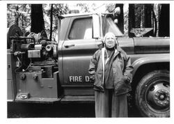 Annie Springer, 1st woman fire chief in Bodega, California, 1999