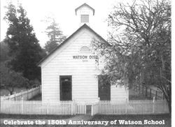 Commemorative 2006 postcard celebrating the 150th Anniversary of Watson School in Bodega