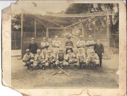 Analy Union High School baseball team of 1920-21 on baseball field