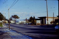 Bank of America building, sharing a parking lot with Safeway, 1970s