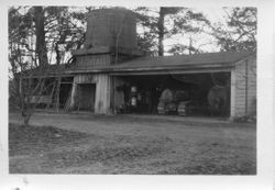 Tractor shed at the Hallberg home on Oak Grove Avenue in Graton