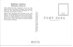 Enmanji Buddhist Temple in Sebastopol, originally constructed for the Chicago World's Fair in 1932