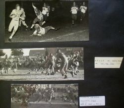 Three photos of Analy High School Tigers football, 1949--Analy vs. Napa 1949 and Analy vs Santa Rosa at Analy, October 7th, 1949