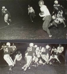Analy High School football, fall, 1951--a night game with San Rafael, Friday November 9th, 1951