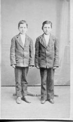 Two unidentified boys, 1860s