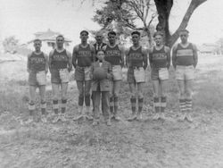 1925 Analy Union High School basketball A Team picture taken for the yearbook