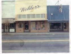 Wohler's department store located at 141 North Main Street in Sebastopol, California, about 1960