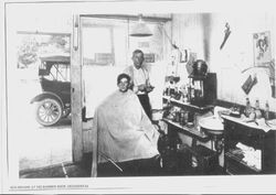 Ben Brians at his Barber Shop in Occidental, California