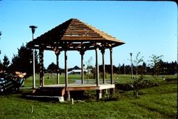 Construction of the gazebo at Brookhaven Park in Sebastopol, summer 1976