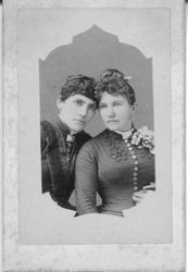 Two unidentified Victoria-era young women--circa 1880's