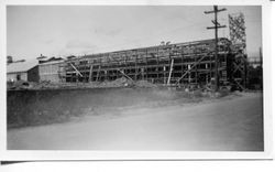 Remodeling of O. A. Hallberg & Sons apple dryer/dehydrator at Graton Road and Bowen Street in Graton, California, 1944