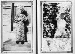 Two photos of Ludford William Elvy, Jr. at about 4 years old, about 1930