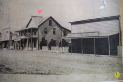 Janssen Hotel and Janssen Hall on North Main Street Sebastopol, 1890s