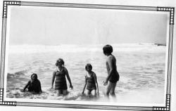 Children of Cora and Ludford Elvy at Bodega Bay, California, about 1930