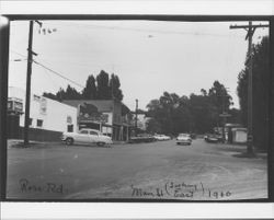 Looking east from Ross Road and Main Street, Graton, 1960