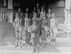 1924 Analy Union High School basketball B Team picture taken for the yearbook