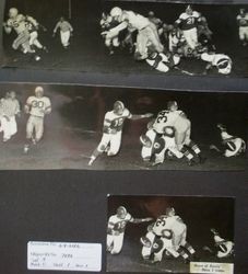 Analy High School football, fall 1952--the Analy Tigers vs Petaluma Friday night October 31, 1952 and Analy vs Napa