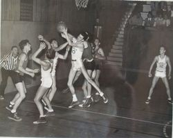 Analy High School basketball B team of 1949-50--Analy Tigers vs Santa Rosa