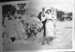 F. J. and Eloise Riddell, and their daughters Blanche and Alice, about 1920