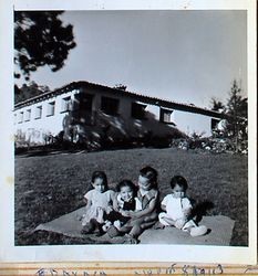 Four children of Boone and Zenaida Hallberg in Oaxaca, Mexico, December 1965
