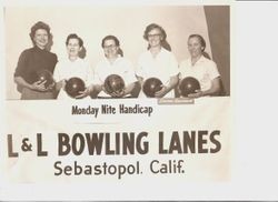 Monday Nite Handicap, L & L Bowling Lanes Sebastopol, Calif