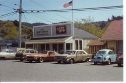 U.S. Post Office and Yarn Shop in Duncans Mills, California, about 1983