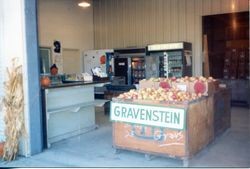 Hallberg apple farm fruit stand located at 2500 Gravenstein Highway North (Highway 116) , Sebastopol, California