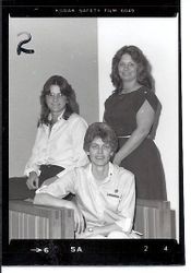 Unidentified staff at the Palm Drive Hospital service awards, 1984