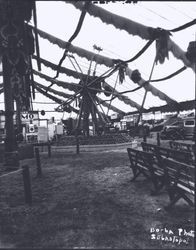 Gravenstein Apple Show, about 1930, with a large display of a Ferris wheel made of apples