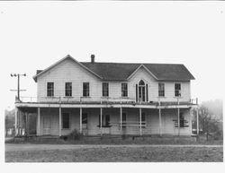 Side view of the Old Freestone Hotel at 306 Bohemian Highway, Freestone, 1959