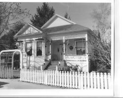 Circa 1905 Queen Anne cottage house in the Morris Addition, at 7324 Wilton, Sebastopol, California, 1993