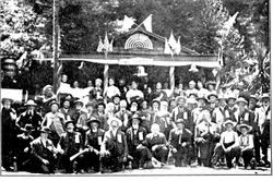 Headquarters of the GAR (Grand Army of the Republic) Veterans' Association of Northern California at Camp Meeker, June 20