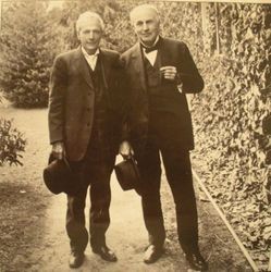 Luther Burbank and Thomas Edison, about 1900