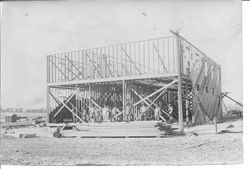 Union Block building in Graton under construction on the northeast corner of Edison Street and Main Street (Graton Road), about 1906