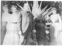 Family members of Nathaniel A. Griffith--his wife, Ida Griffith and their three daughters, Alice, Grace and Nell