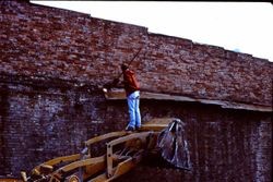 Demolition of stores in the 123 North Main Street area (east side of North Main) in 1978