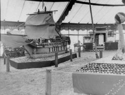 Gravenstein Apple Show display of the Mayflower made of apples