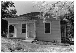 Front (east) view of the Burbank Cottage after renovation in 1983