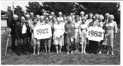 Analy High School Class of 1927 reunion in 1982